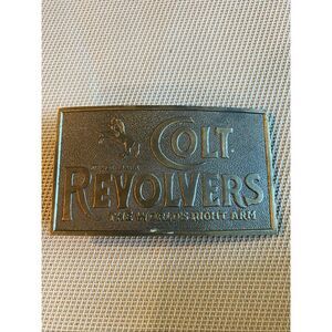 Colt Revolvers Bronze Metal Belt Buckle Cowboy & Western Theme